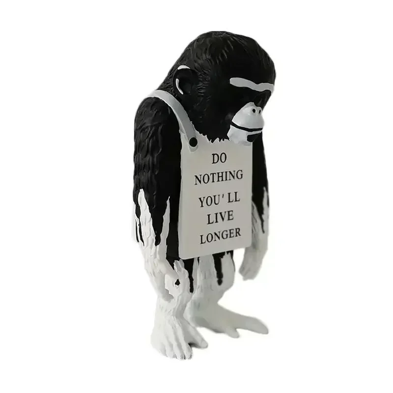 Banksy Co Branded Dolls Monkey Sign Estatueta, Minimalista e na moda, High Toys Gifts, 36cm