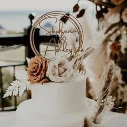 Couple Names Wedding Cake Topper . Custom Cake Toppers For Wedding . Personalized Mr and Mrs Cake Toppers . Anniversary Baptism
