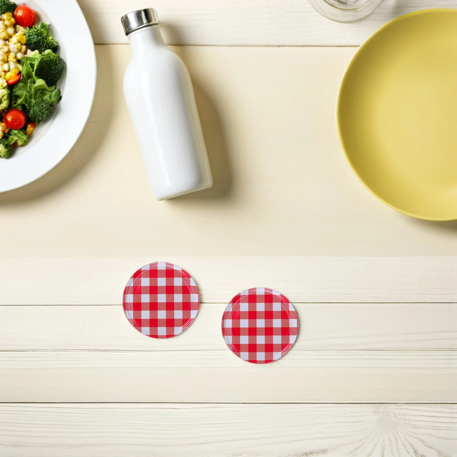 

100Pcs Mason Jar Lids Open Mouth Iron Canning Jar Caps Screw Top Replacement Covers for Jam Jelly Food Storage