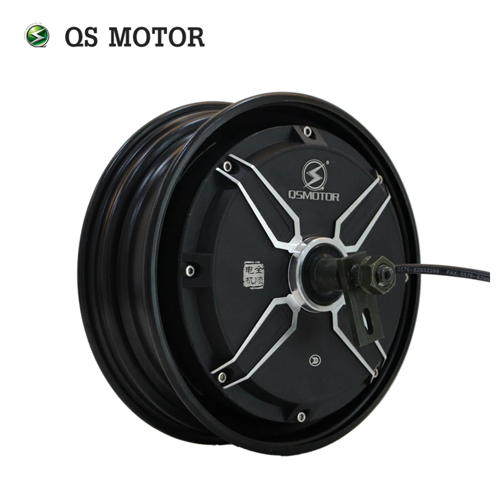QSMotor 10*2.15inch 3000W QS205 V3 72V 55KPH Low Power BLDC Gearless in Wheel Hub Motor for Electric Scooter