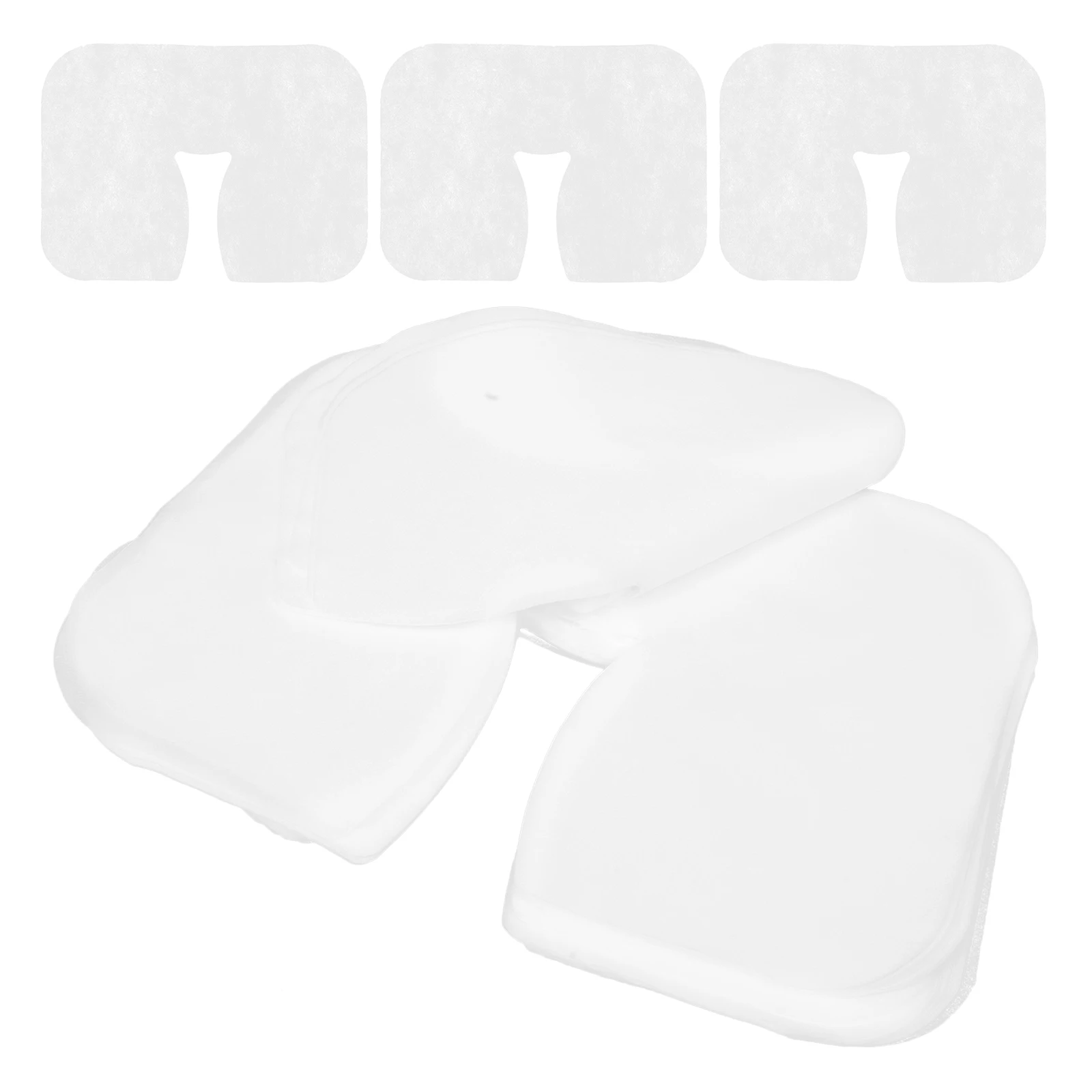 

100Pcs Face Rest Covers Disposable Breathable Soft Microfiber Massage Table Spa Salon Face Hole Pads Beauty Supplies