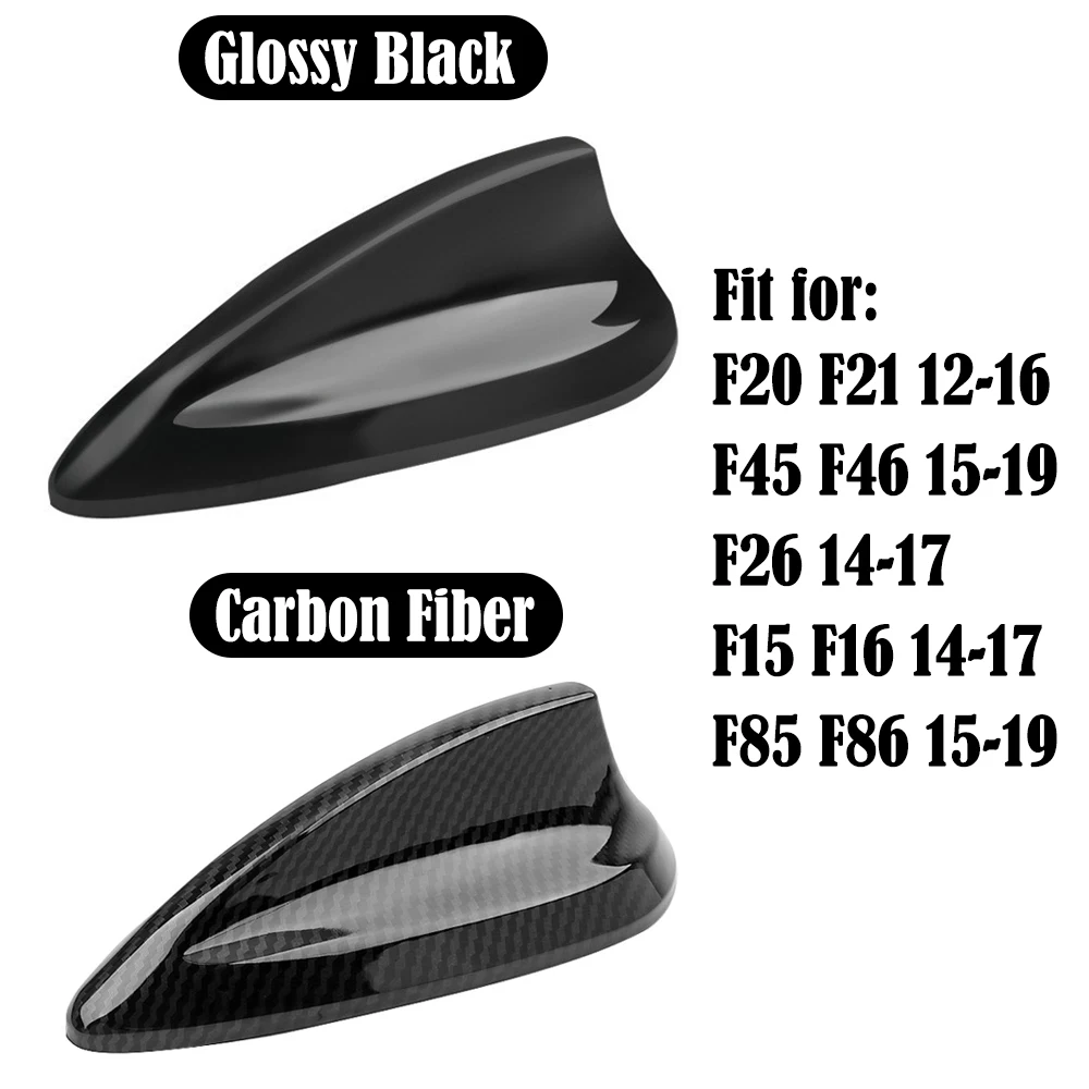 ABS Car Shark Fin Antena Tampa Guarnição, Etiqueta Base de Sinal de Rádio, Fibra De Carbono, BMW F20, F21, F45, F46, F48, F49, F15, F16, F26, F85,