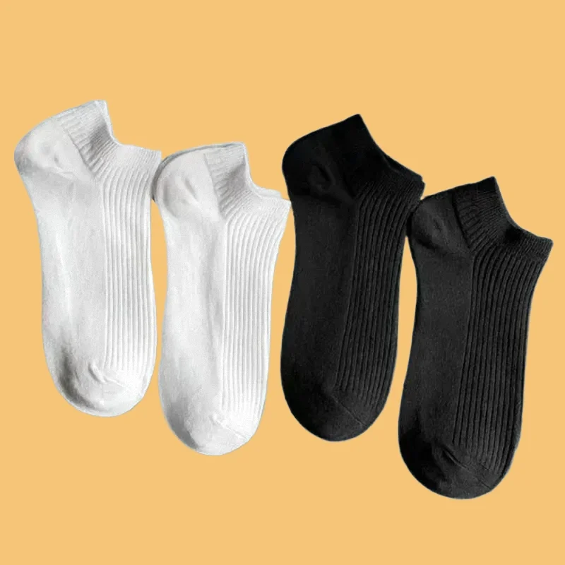 

5/10 Pairs High Quality Cotton Socks For Men Women Fashion Low Cut Tube Boat Socks Sport Invisible Sweat-absorbing Boys Socks