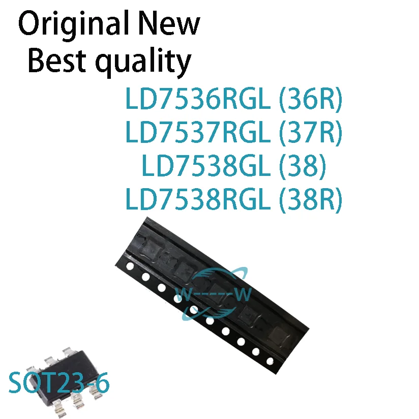 (10 PCS)NEW LD7536RGL 36R LD7537RGL 37R LD7538GL 38 LD7538RGL 38R SOT23-6 IC Chip electronic