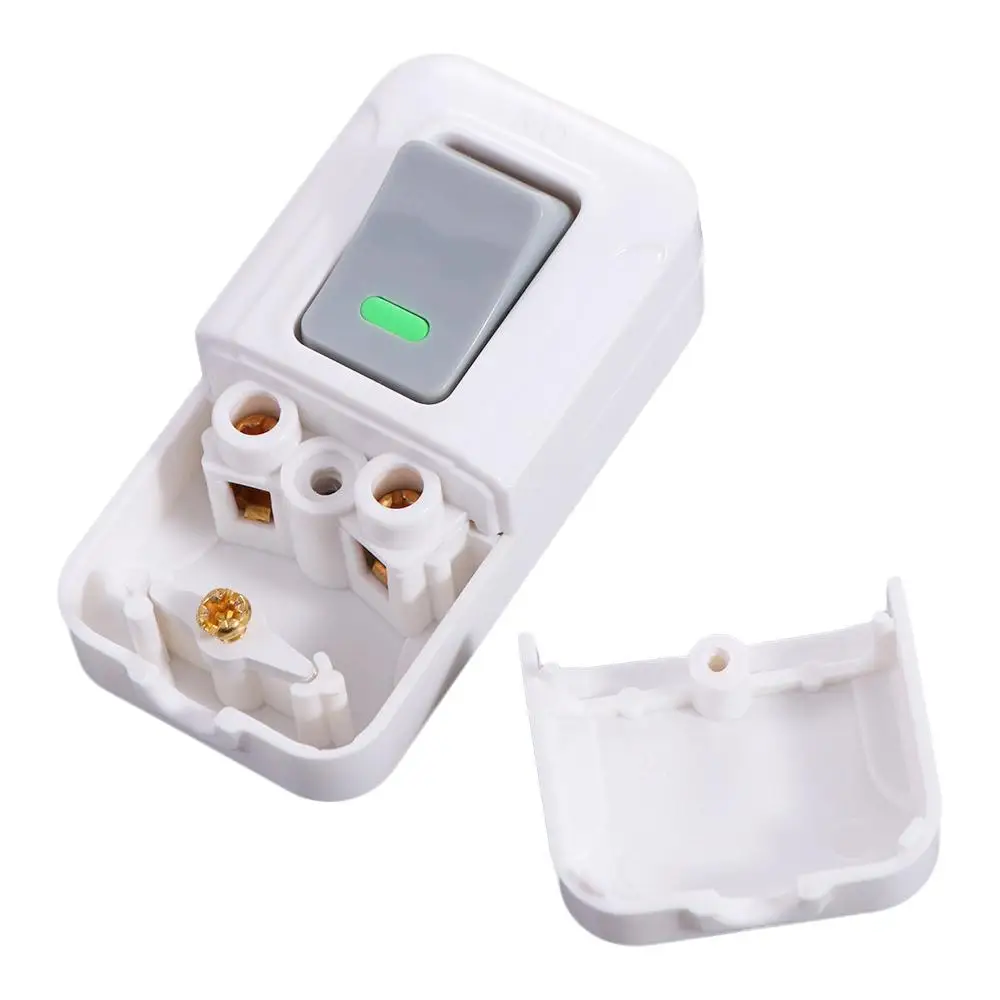 Cable Switches White Push Button Switch Plastic Convenient Wiring Switch Square Small Rocker Button Table Led Lights