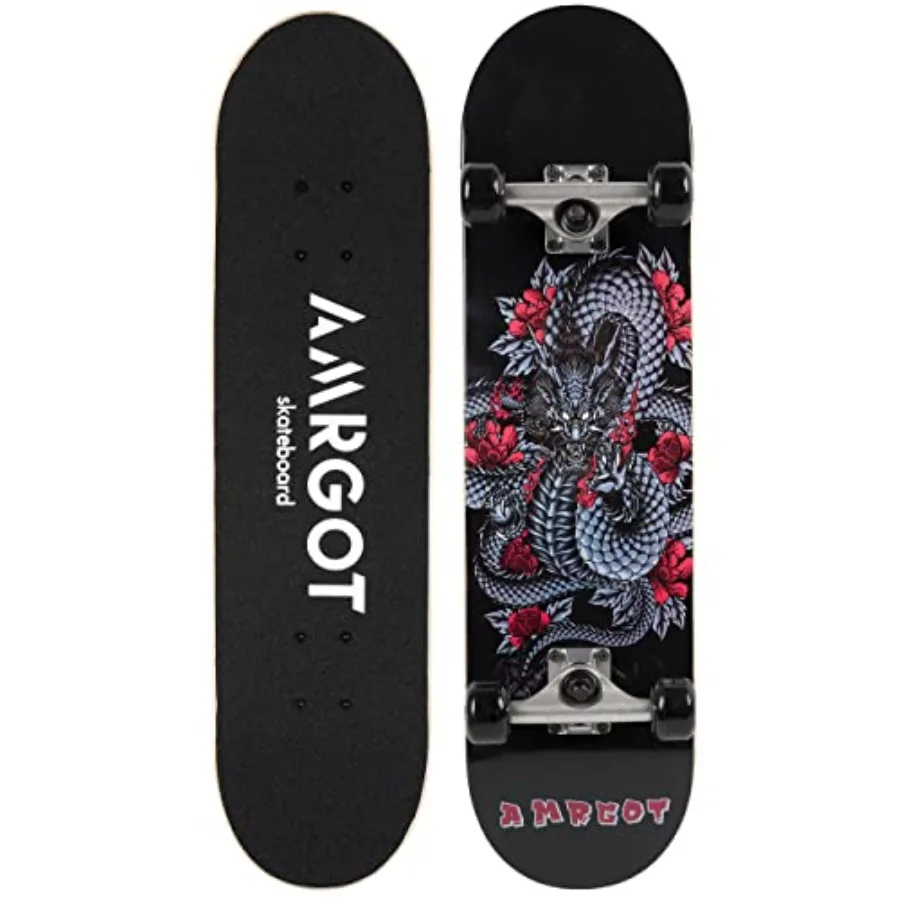 

Skateboards for Beginners 318 inches Complete Skateboards for Boys Girls and Adults 7 Layer Maple Wood Double Kick Deck Concave