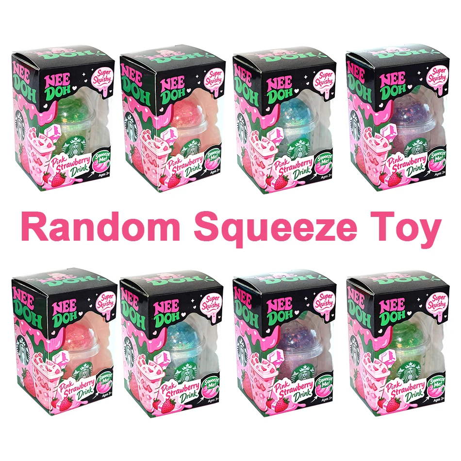 New Iced Coffee Cup Squishy Fidget Toy Colorful Squeeze Need Doh Stress Relief Toys Portable Mini Drink Cup Decompression Toys