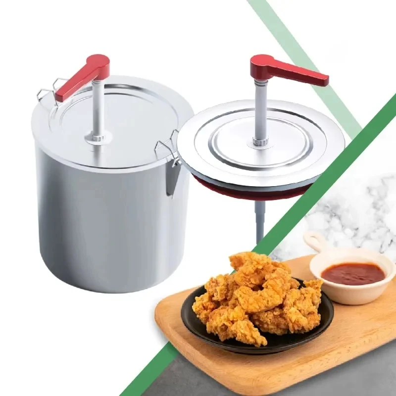 Commercial Kitchen Equipment - Newly Dened Sauce Dispenser With Stainls Steel Squeeze Condiment Pump