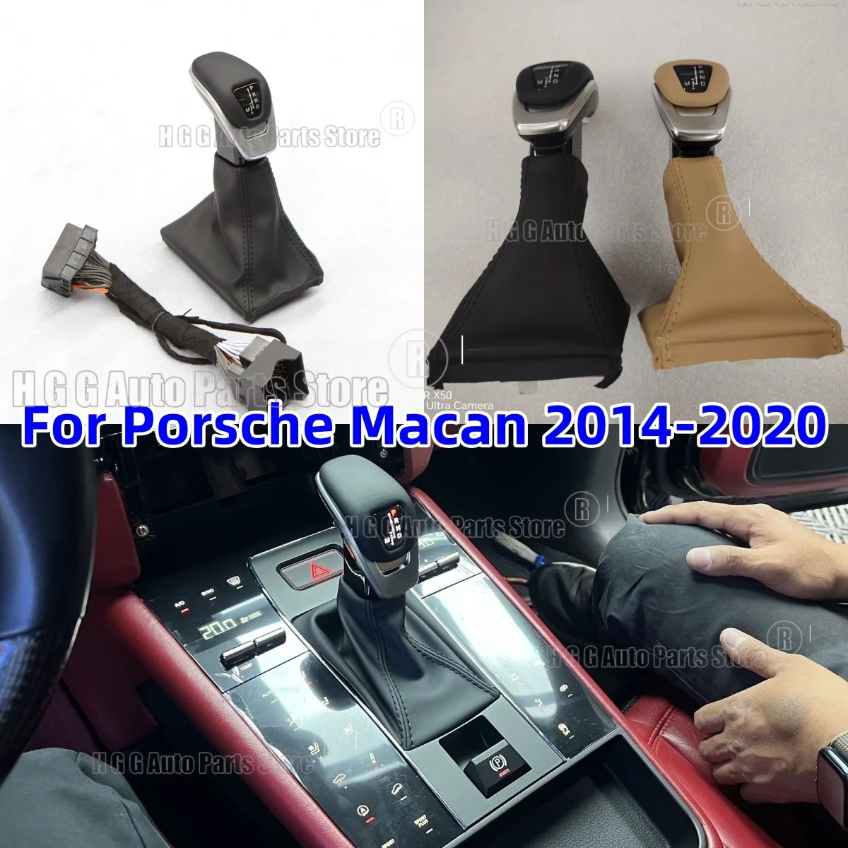 joh upgrade For Porsche Macan 2014 2015 2016-2020 Models Car Interior Modification Upgrade Gear Head Shift Lever Control Lever