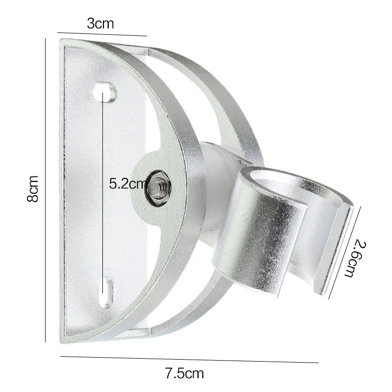 Soporte para cabezal de ducha de mano, soporte de perforación de aluminio montado en la pared para baño, Base de cabezal de ducha ajustable, accesorios de baño