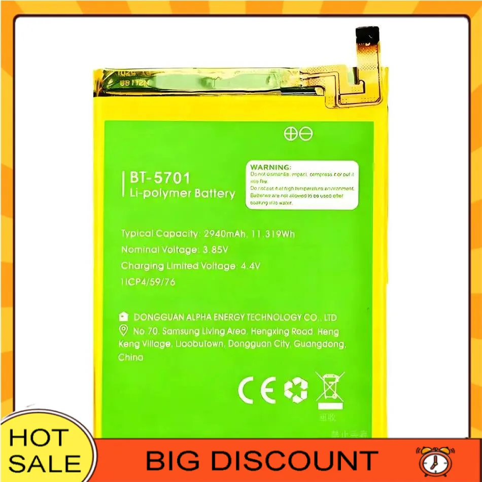 Bateria de celular 2940mAh para LEAGOO S8 S 8, BT-5701