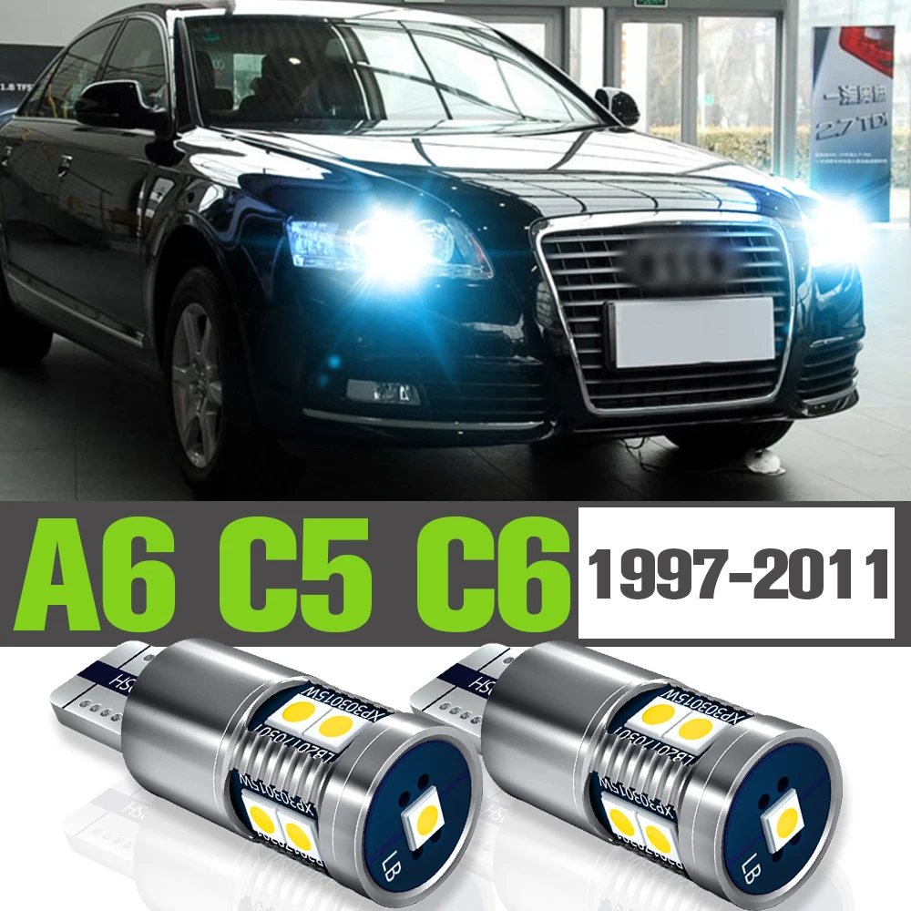 2x LED Parking Light Accessories Clearance Lamp For Audi A6 C5 C6 1997-2011 2001 2002 2003 2004 2005 2006 2007 2008 2009 2010