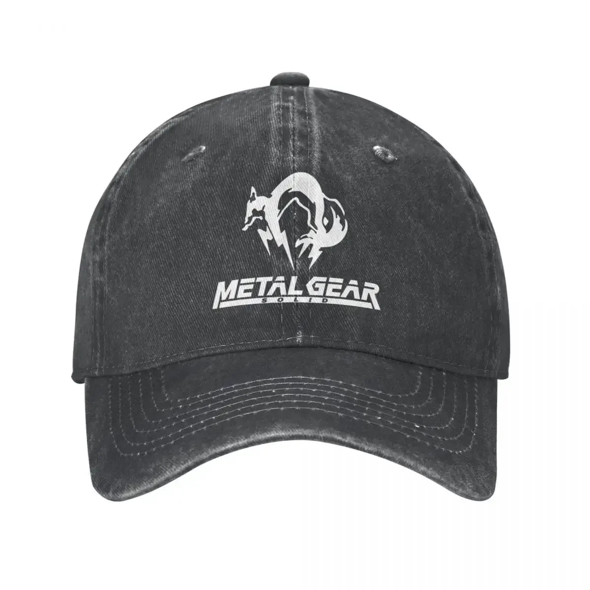 Vintage Metal Gear Solid Game Logo Baseball Cap Men Women Distressed Cotton Snapback Cap Outdoor Activities Caps Hat