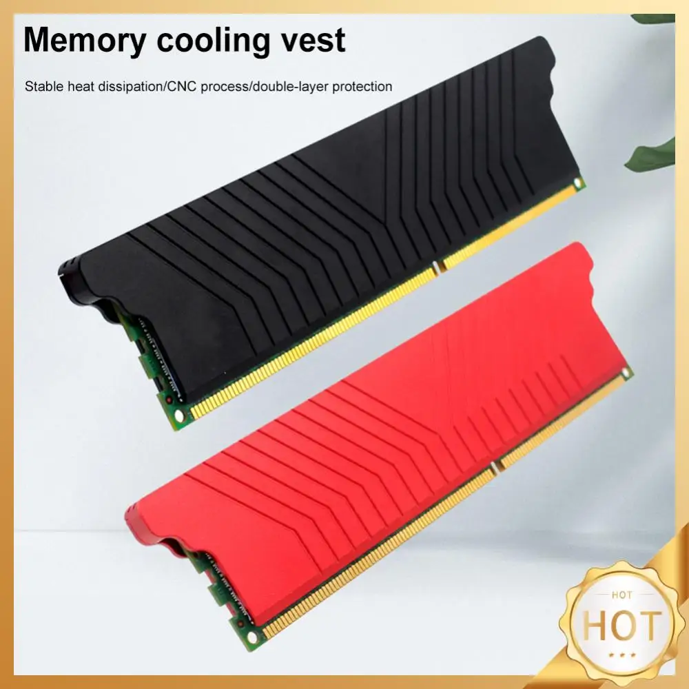 Memory Heat Sink Aluminum Alloy Memory RAM Cooler Memory Cooling Vest Memory Heat Dissipation Pad for DDR5 Desktop Memory