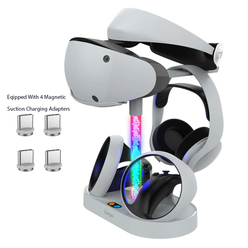 

PS VR2 Charging Station for Sony VR2 Sense Controllers Charging Dock with LED Light Charger Dock with Type-C Port VR2 Accessorie