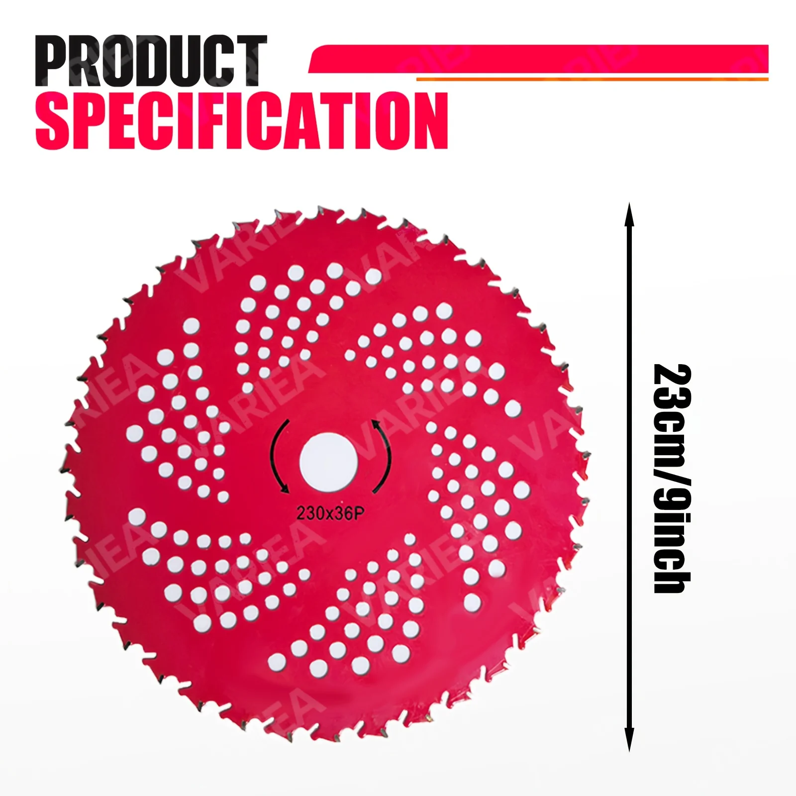 2つの9インチ36歯超硬カッターブレードとユニバーサルアダプターキット、刈払機、トリマー用、さまざまな芝刈り機に適しています