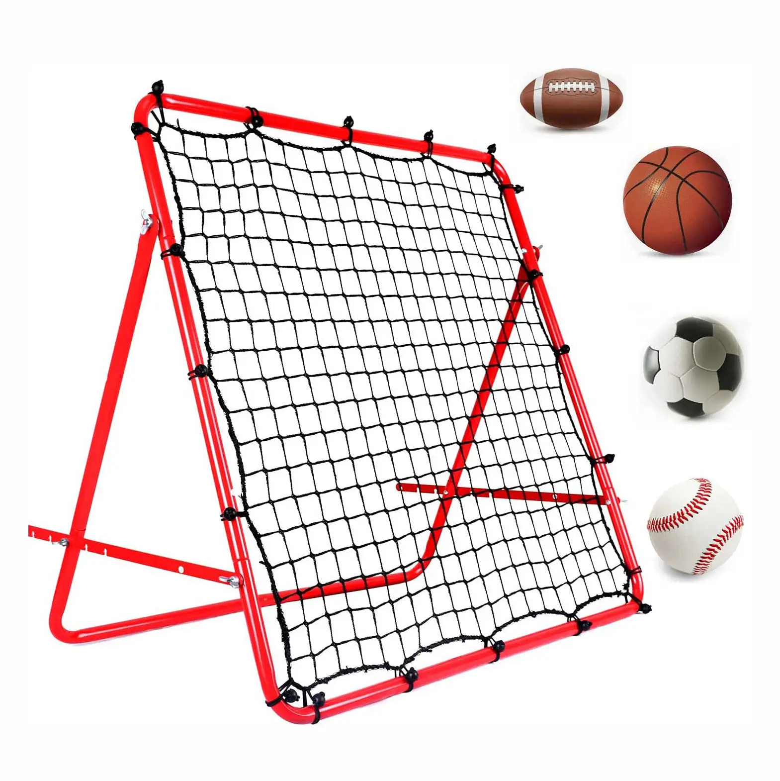 

1 Soccer Rebound Net Adjustable 40''X40'' Soccer Rebound Net Training Soccer Kickback goal Net 2025