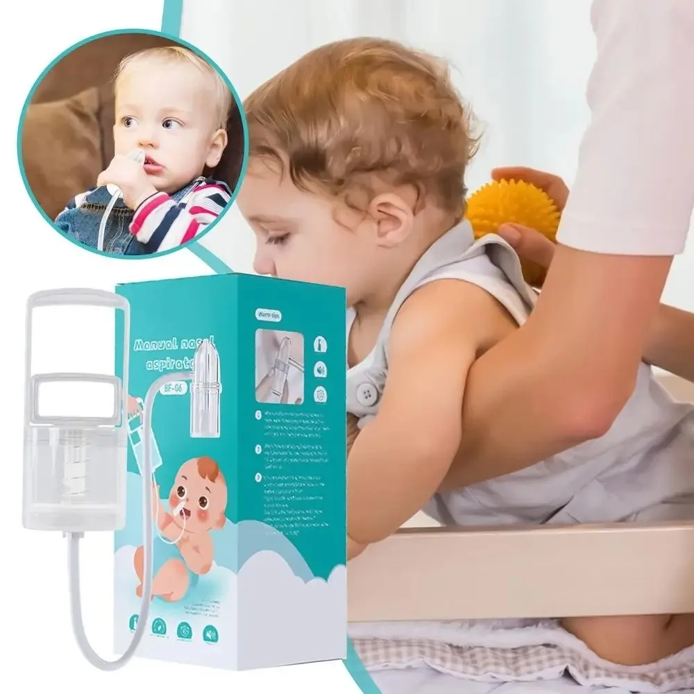 

Portable Manua Nasal Aspirator One-way Control Non-invasive Nose Sucker Reusable Silent Nasal Irrigator for