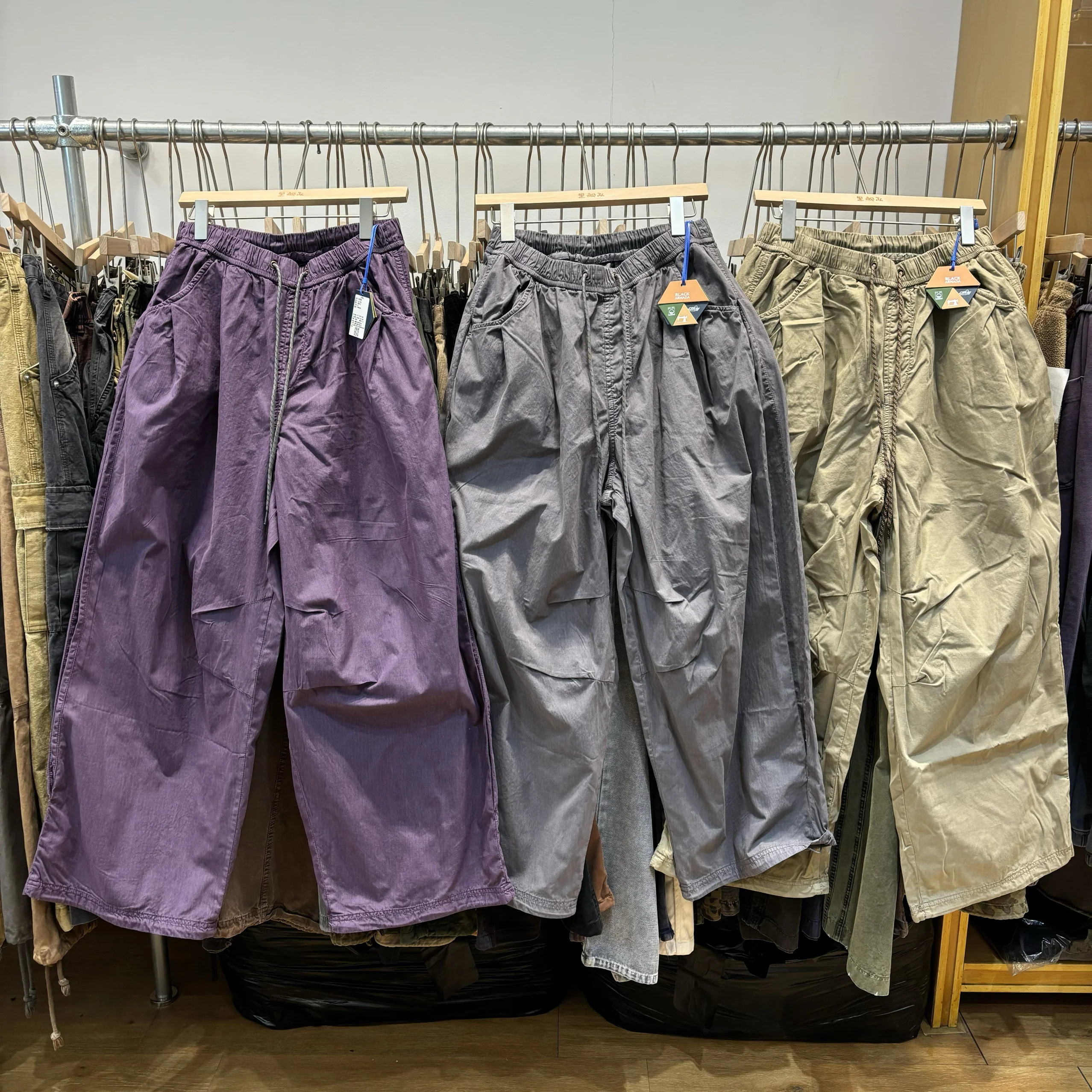 Spring Summer Outdoor Workwear Paratrooper Pants Unisex Adjustable Cuffed Wide Leg Lantern Pants Casual Long Trousers