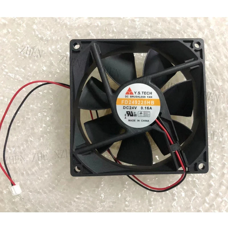 

S New for Y.S.TECH FD249225HB DC 24V 0.16A 2pin axial cooling fan#QW