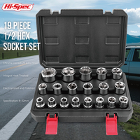 Hi-Spec Car Repair Tool Set 19pcs 8-32mm 1/2\