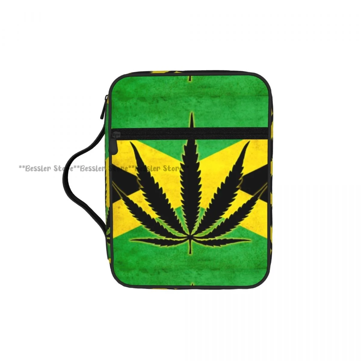 

Jamaica Flag Bible Bag Zipper Handle Handbag Bible Cover Case Carrying Bible Storage Bag