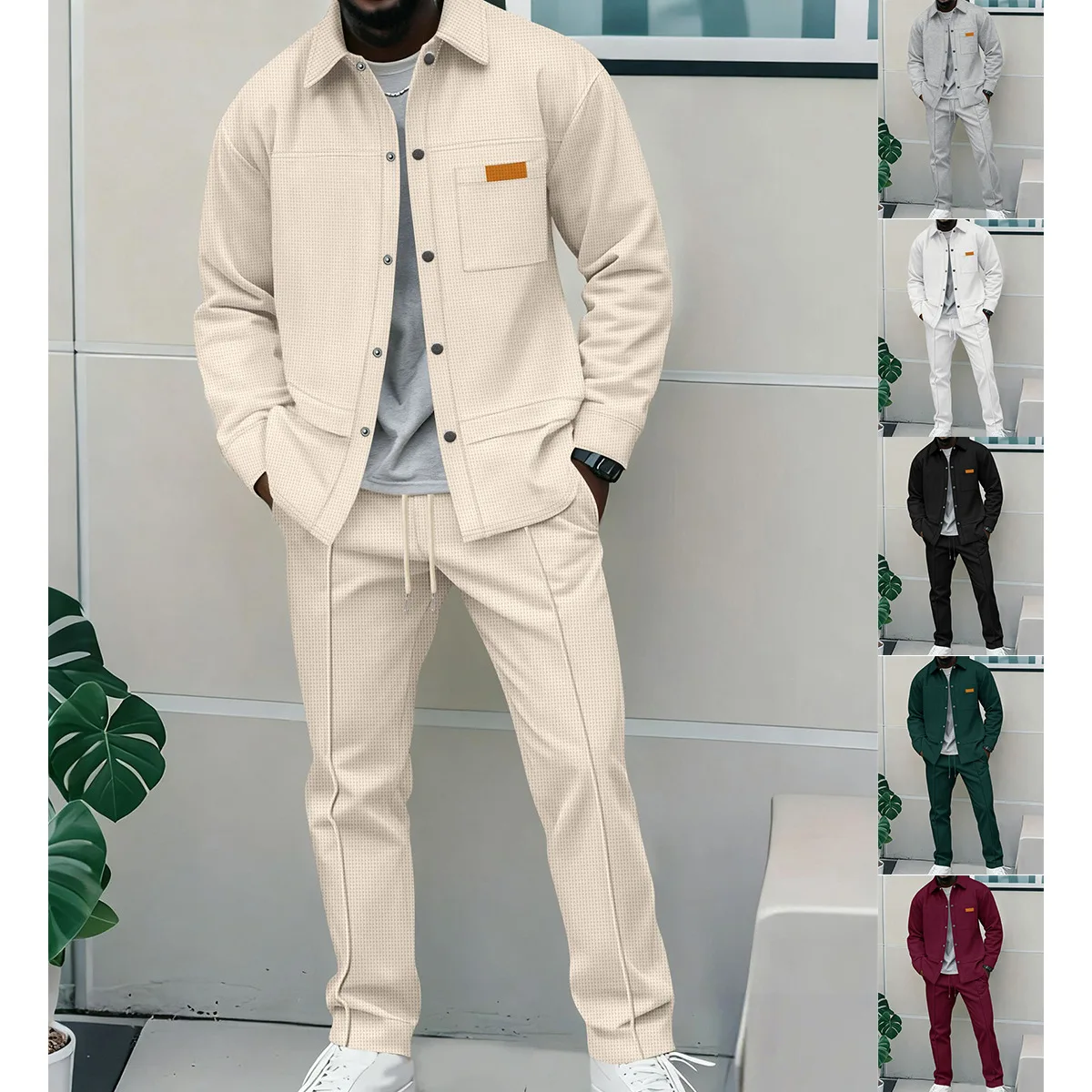 High-End Men's Pilot Jacket Set Spring Autumn Casual Fashion Trend New Style for Stylish Clothing