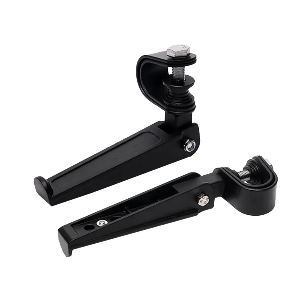 Universal Motorbike Folding Highway Clamp On Foot Pegs for -