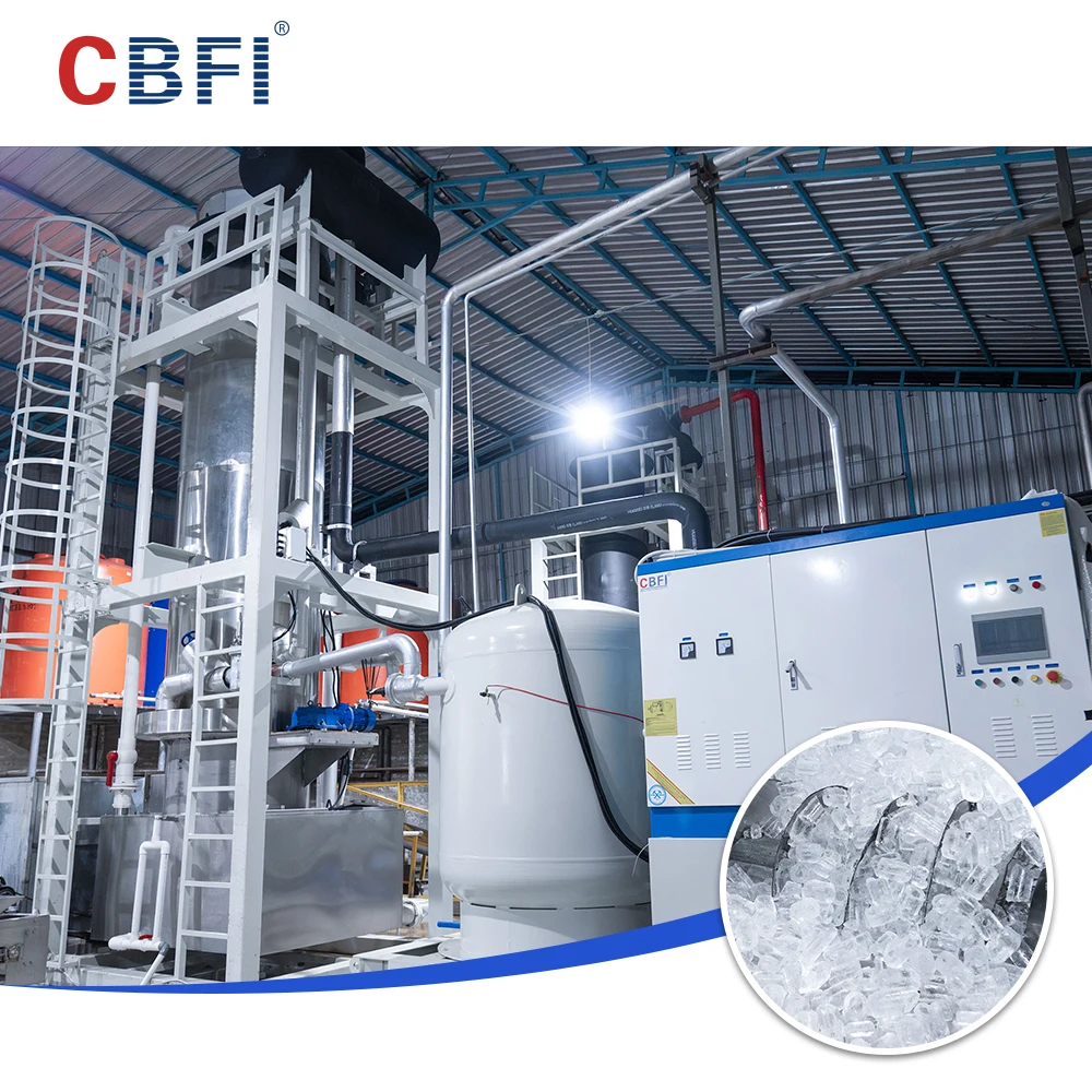 CBFI 60 Tons Commercial Use Tube Ice Machine with Motor Gear Pump & Bearing-High Efficiency Energy Saving High Productivity