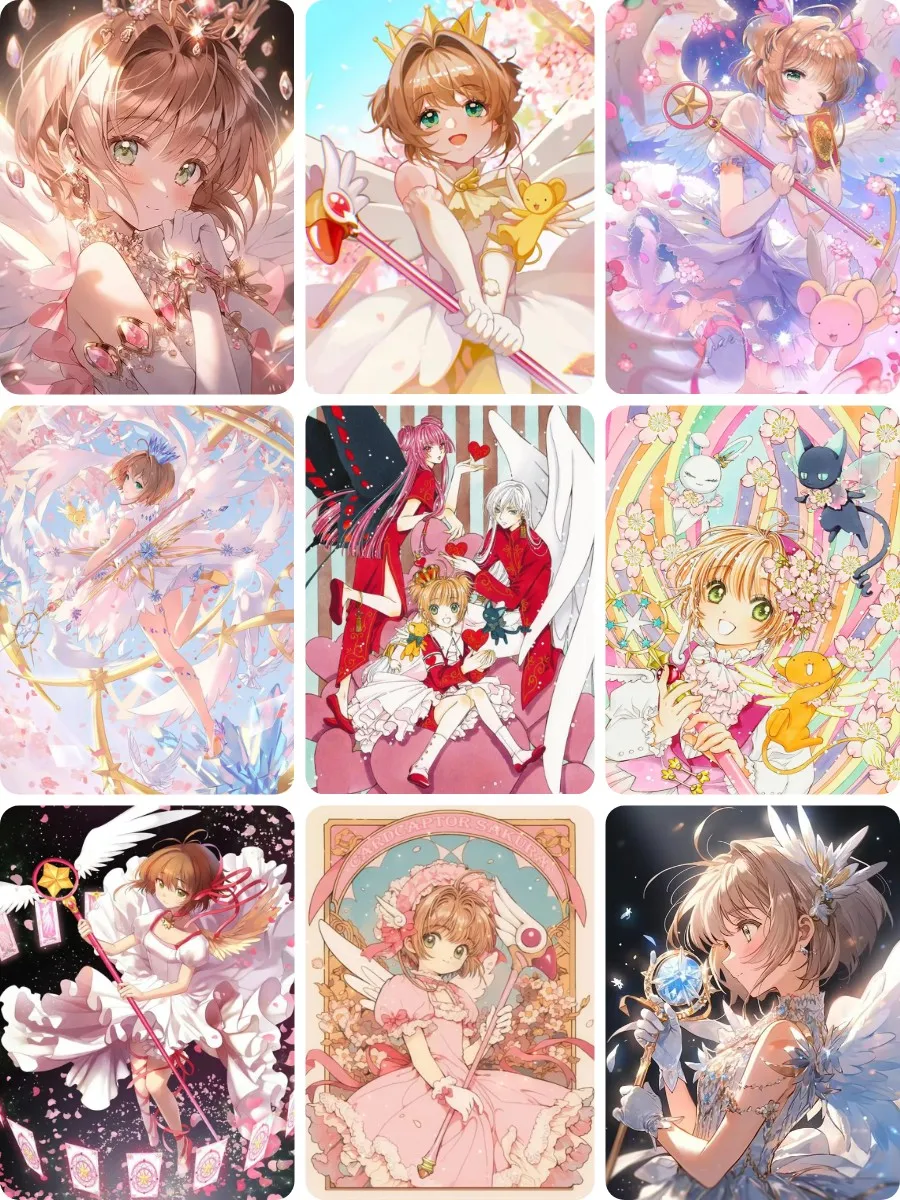 

Алмазная вышивка 5D DIY «Кардкаптер Сакура» для декора дома, стены, гостиной, кофейни, без рамки, подарок для друга