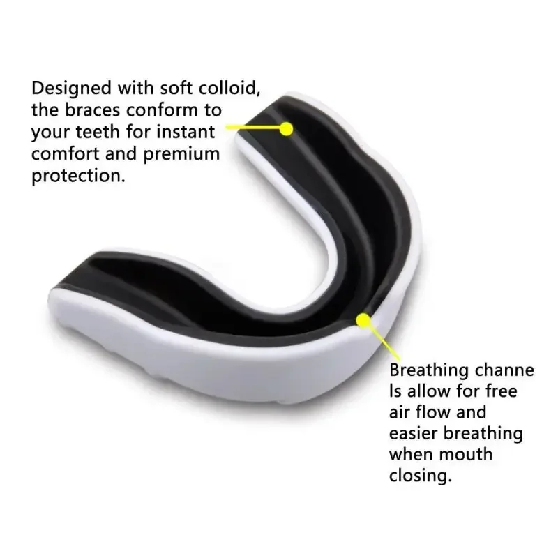 Soft Mouth Guard For Adult Boxing Taekwondo Training Tooth Protector For Children Gum Protection Rubber Sleeve For Sports