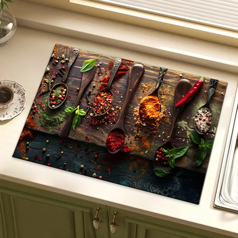 Coffee Shop Dish Drying Mat Kitchen Cafe Maker Mats Diatom Mud Drain Pad Dishes Cup Bottle Draining Absorbent Table Decoration
