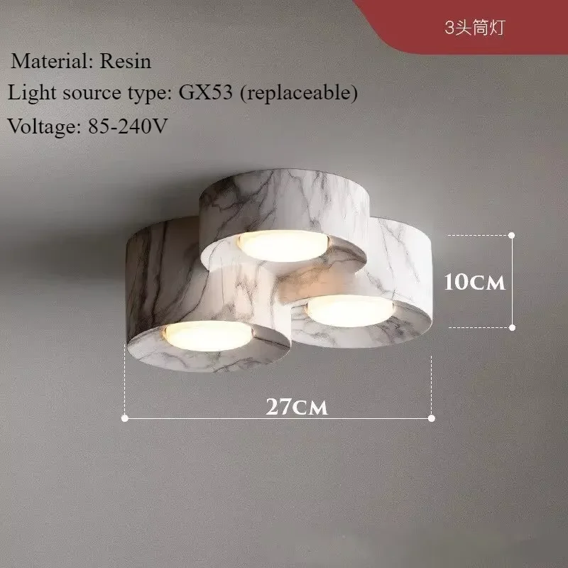 Houten korrelkleur LED-plafondlamp Moderne acryl kleine plafondlamp Keukengang Entree Woonkamer badkamerverlichting