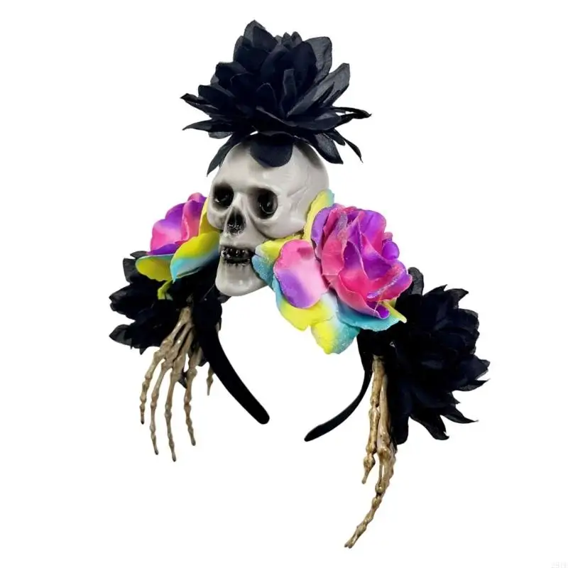 2025 Bộ xương thực tế mới Hand Skull Hariband Cosplay Headpiece cho bữa tiệc Halloween