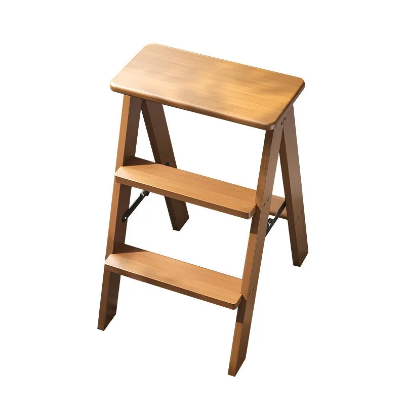 Lightweight  Platform Ladders Thickened Foldable 3 Step Aluminum Ladder Stool Portable Home Kitchen Household Non Slip Sturdy
