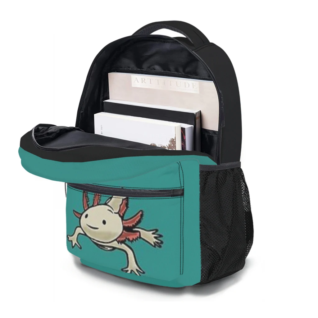 Axolotl-Sac à Dos Étanche de Grande Capacité pour Fille, Cartable d'École pour Ordinateur Portable, 17 Pouces, Nouvelle Collection ﻿ ﻿