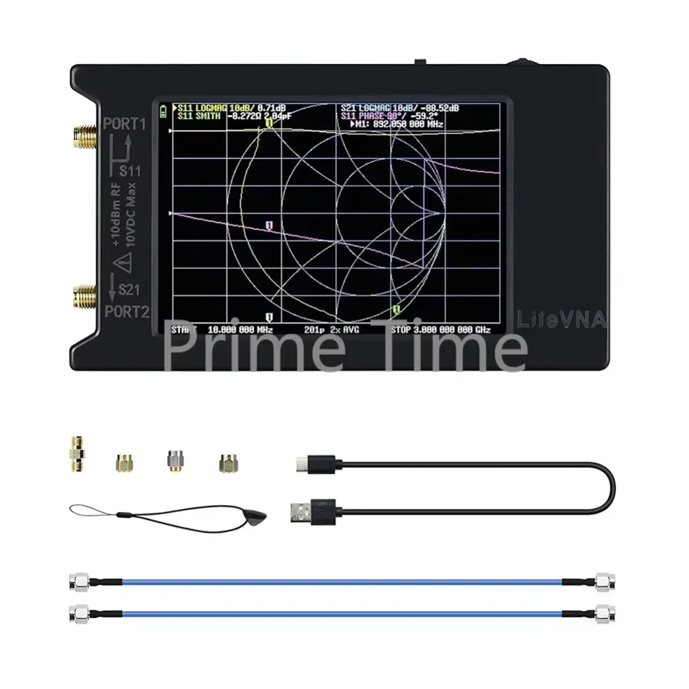LiteVNA-64 VNA Analyzer 50KHz-6.3GHz Portable Vector Network Analyzer Antenna Analyzer 4inch Display