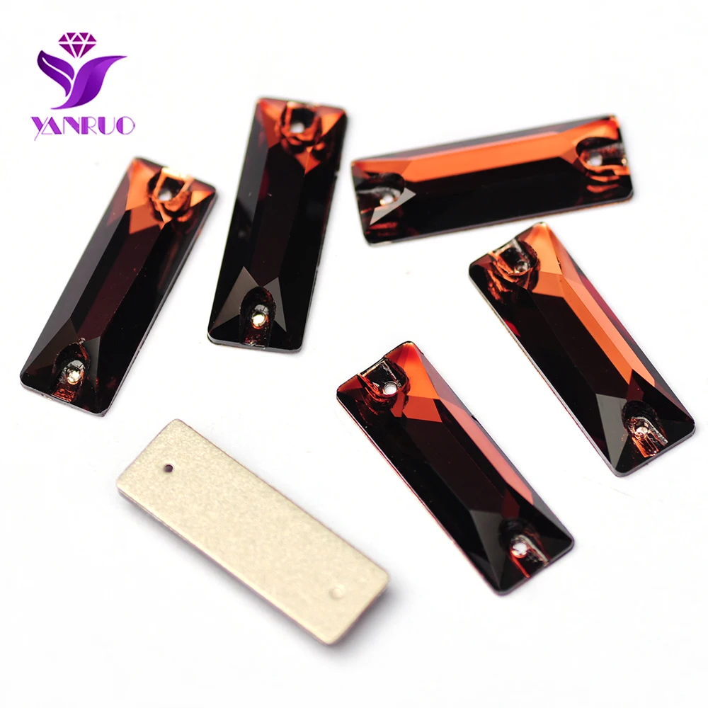 YANRUO 3255 Cosmic Baguette Alle Farben Aufnähsteine Glas-Strasssteine für Trikotkleider, zum Aufnähen von Strasssteinen für Kleidung – Detail 6