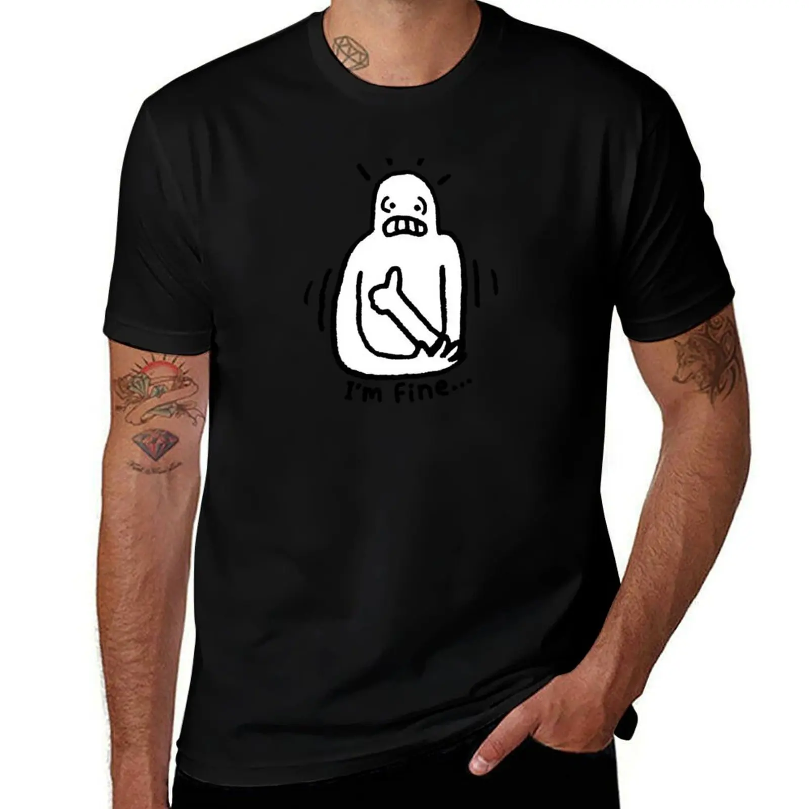 

Im Fine T-Shirt vintage graphic tee custom shirt plain boys animal print luxury clothes men