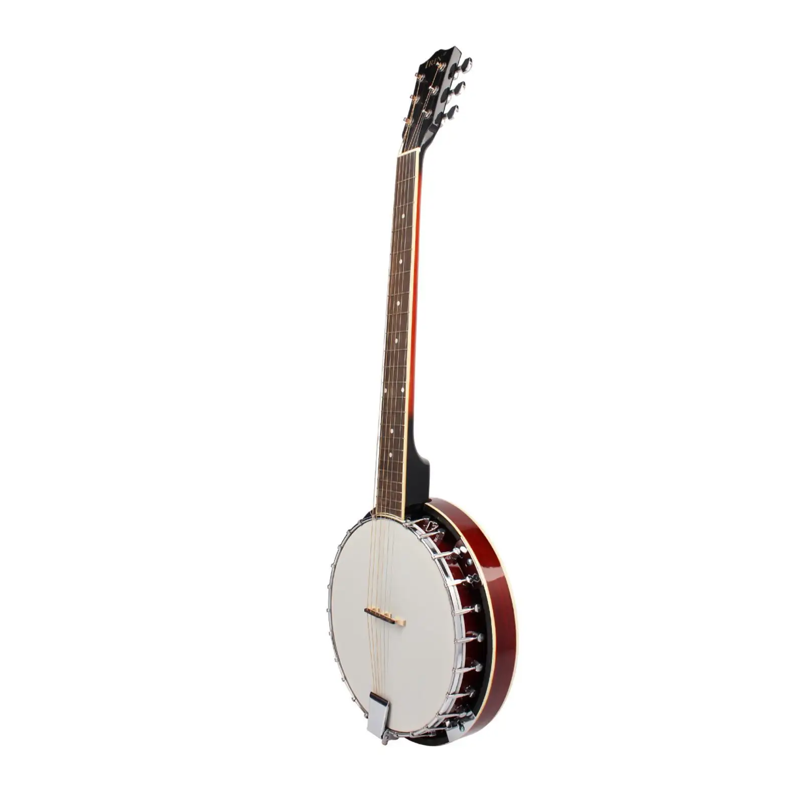 Banjo Six String Acoustic Banjo Ukulele Kit Professional Portable Bright Tone Travel Banjo Ukulele Kit for Stage Performance