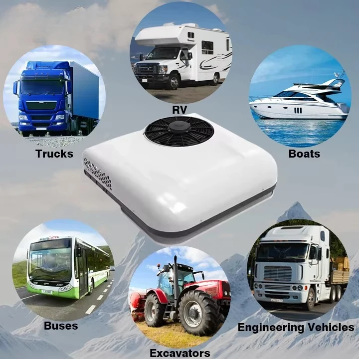 مكيف هواء على السطح 12 فولت مكيف من النوع المنفصل لشاحنة التخييم RV #6