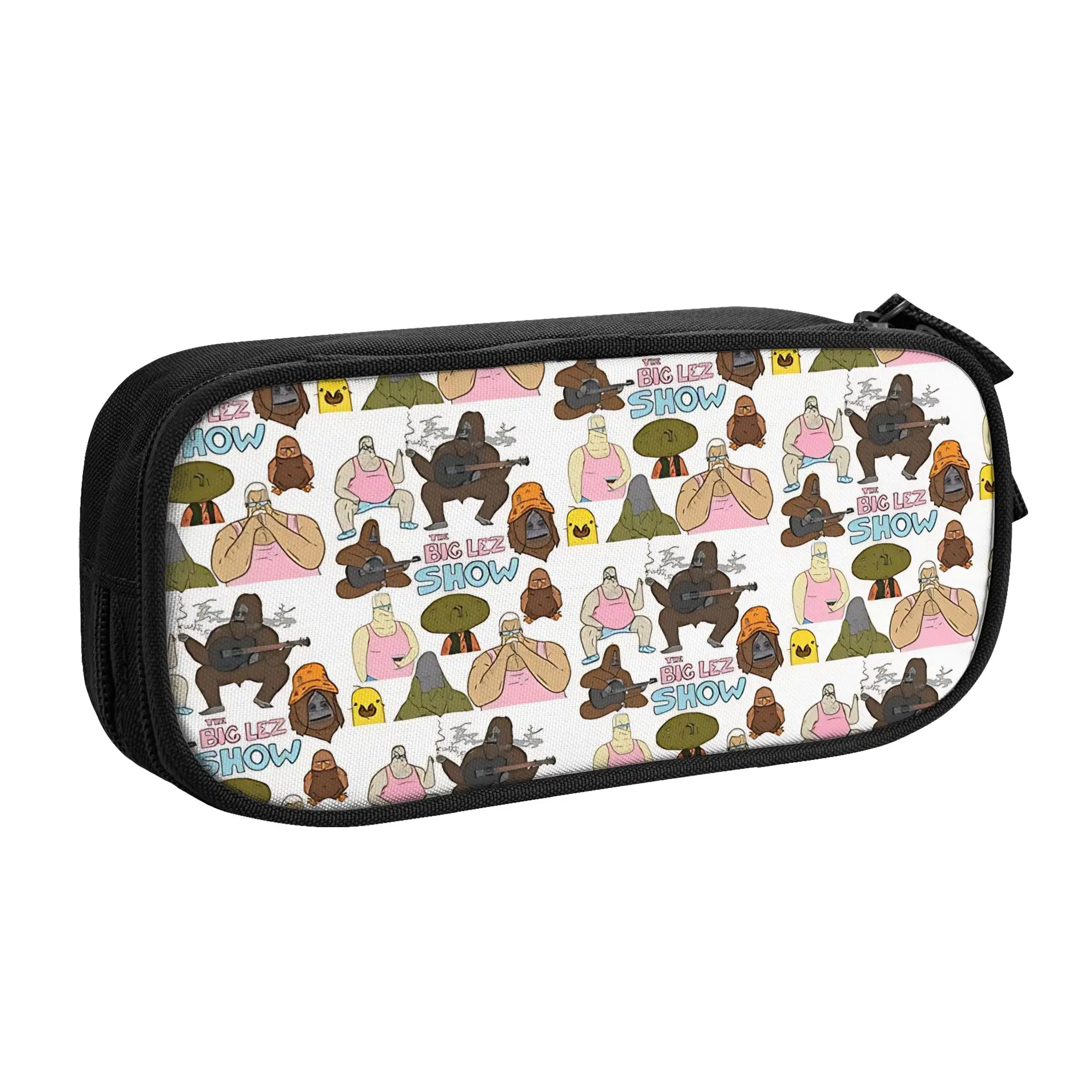 1 piece Stylish vibrant surreal cartoon Pencil Case Boys Pen Bag The Big Lez Show Office Pencil Pouch