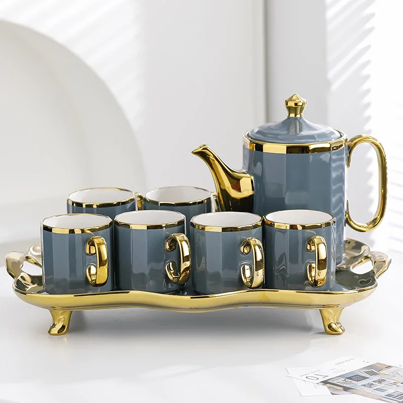 Tea set 2023 new light luxury tea cup household living room hospitality water set