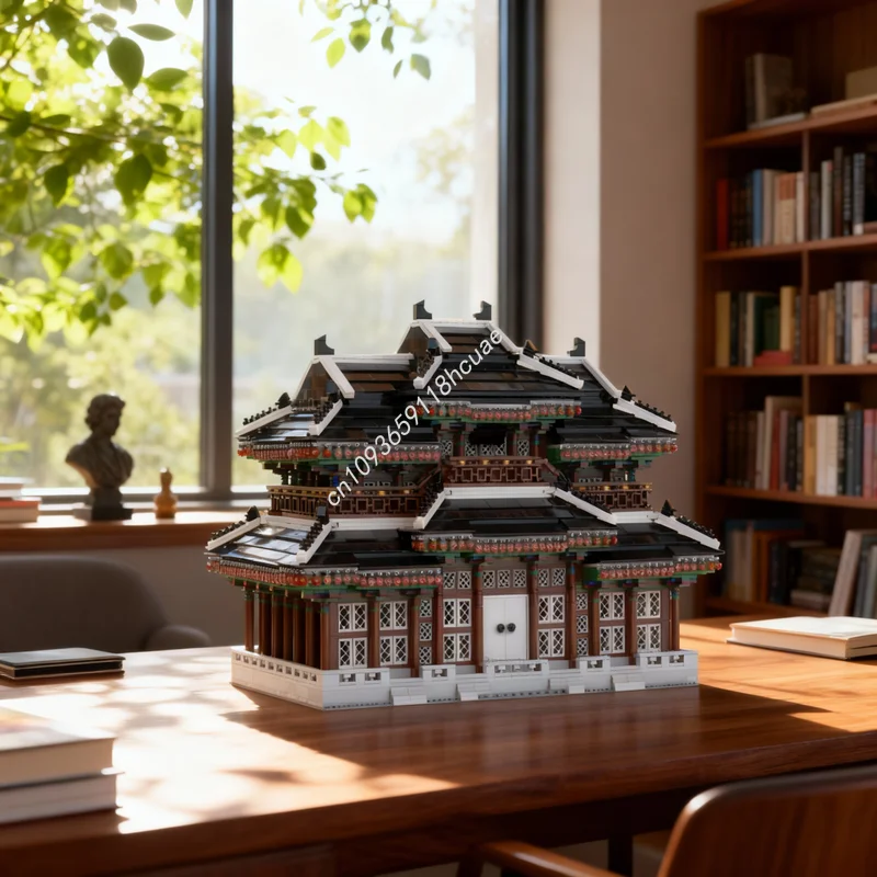 5981 peças MOC Manwoldae Hoegyeongjeon 만월대 회경전 Modelo Modular de Paisagem Urbana Blocos de Construção Brinquedos de Construção Presentes de Natal