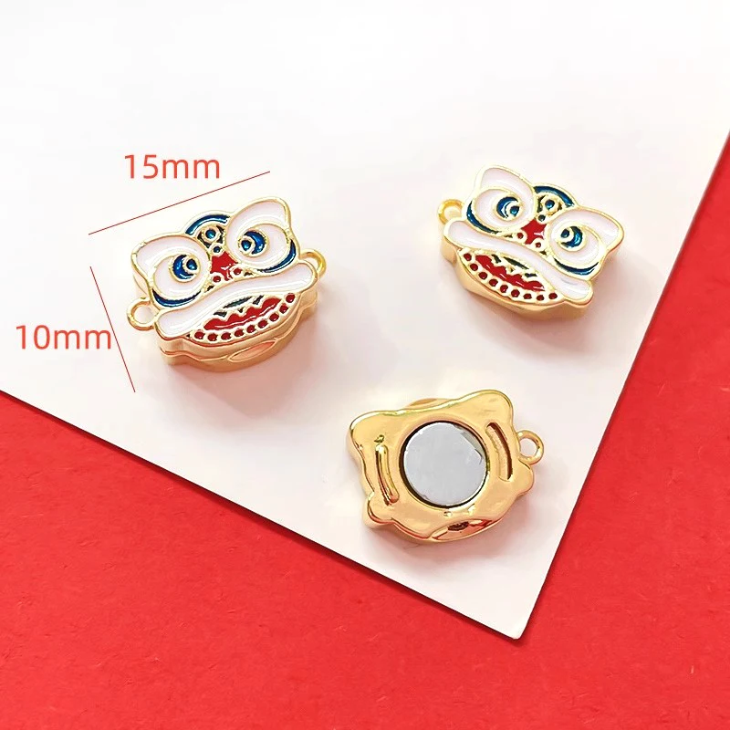 1 Piece Chinese Style Lion Awakening Koi  Magnetic Buckle DIY Produces Materials for Jewelry, Necklaces, Bracelets Accessories