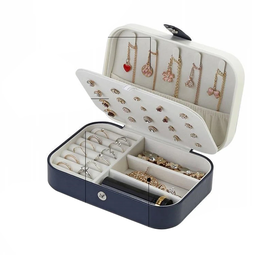 

Jewelry Storage Necklace Organizer Earrings Ring Jewelry Bag Case Portable Long Lasting Gifts Women Girls