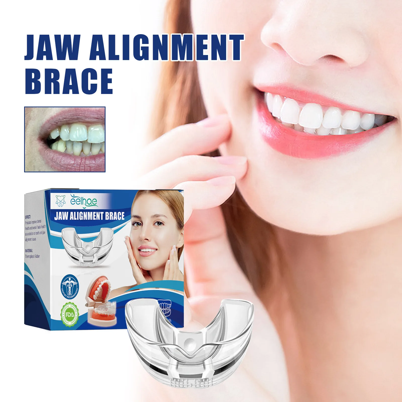 تقويم الأسنان من السيليكون ، مدرب محاذاة ، أداة تثبيت الأسنان ، واقي الفم ، محاذاة الأسنان ، محاذاة الفك ، أجهزة طب الأسنان #3