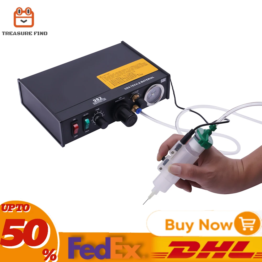 Controlador Dispensador Pneumático Semi-automático ou Manual Dispensador de Cola Dispositivo de Sucção Traseira a Vácuo