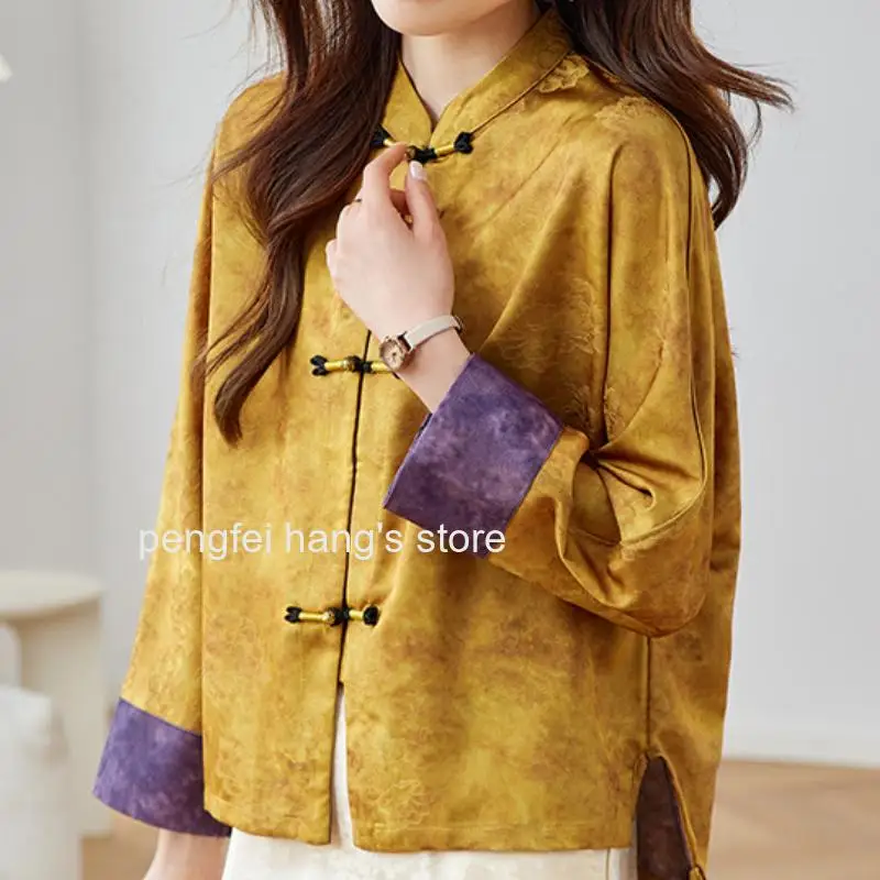 manteau-chinois-jacquard-vintage-pour-femmes-col-mandarin-boutons-patchwork-style-cheongsam-veste-decontractee-en-polyester-vetements-de-tous-les-jours
