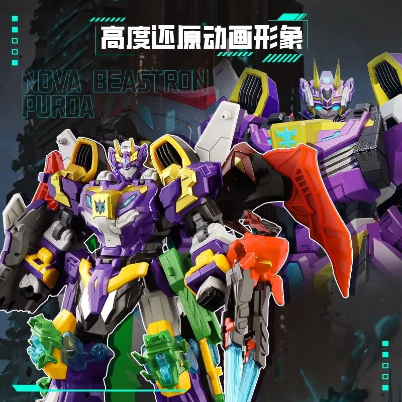 Glory Alliance 6 Transform 4 in 1 kombinierte Actionfiguren Spielzeug NOVA BEASTRON PURDA ROAR LION Deformiertes Fahrzeug Mecha-Robotermodell